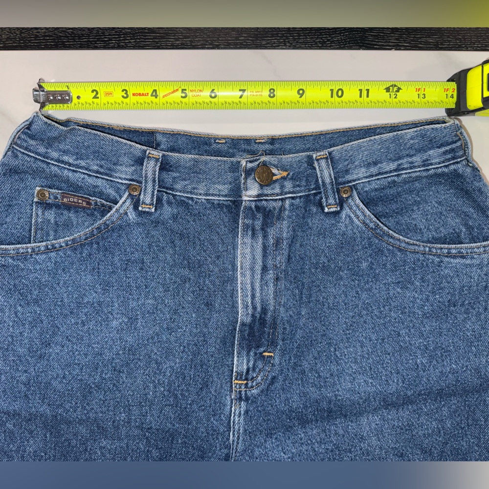 Riders Women's Vintage 1990s Blue Denim Jeans 100% Cotton Size 12 M - Picture 9 of 15